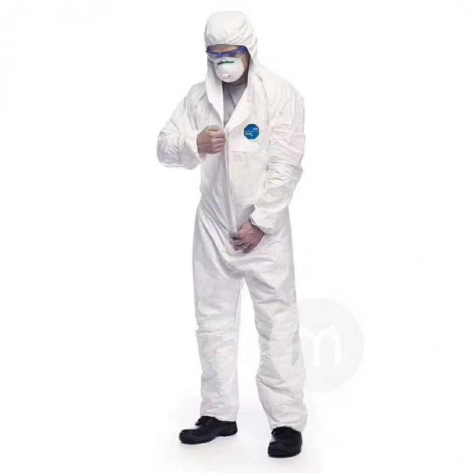 کاور یکبار مصرف با لباس ایمنی بیمارستان کارخانه لباس محافظ هود (سفید ، 175 / XL)