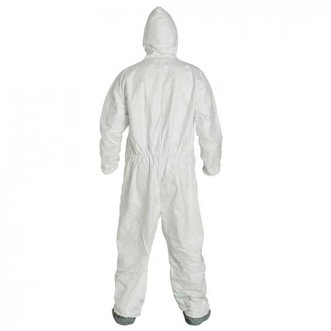 کاور یکبار مصرف با لباس ایمنی بیمارستان کارخانه لباس محافظ هود (سفید ، 175 / XL)